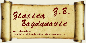 Zlatica Bogdanović vizit kartica